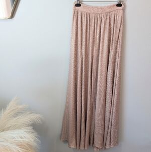 Ramy Brook Metallic Maxi A-Line Skirt